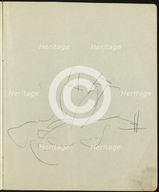 Dancers and Performers (Page from a Sketchbook), c. 1911. Creator: Ernst Kirchner.