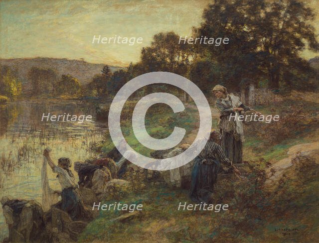 Washerwomen, 1903. Creator: Leon-Augustin Lhermitte.