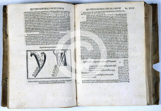 Pages of the work 'Silvar morales com Iinterpretatione ascensi inxii libello divisae', 1492. Creator: Badio Ascensio (1462-1535).