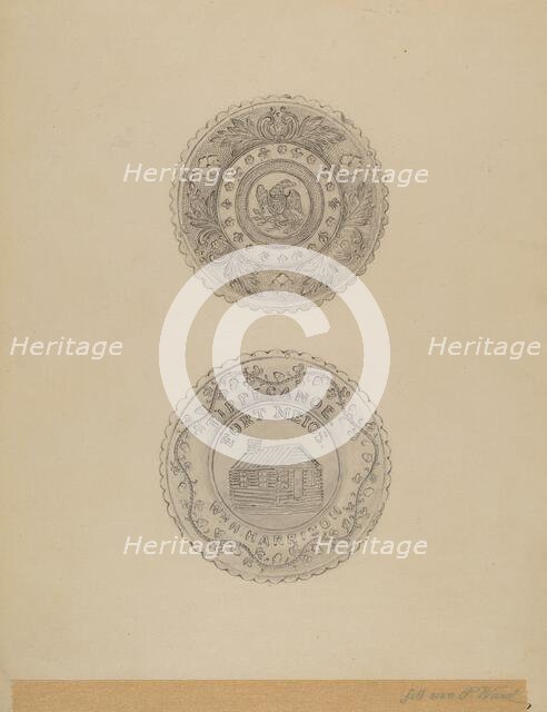 Cup Plates, 1935/1942. Creator: Paul Ward.