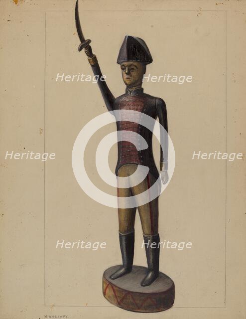 Revolutionary Soldier, 1935/1942. Creator: Mina Lowry.