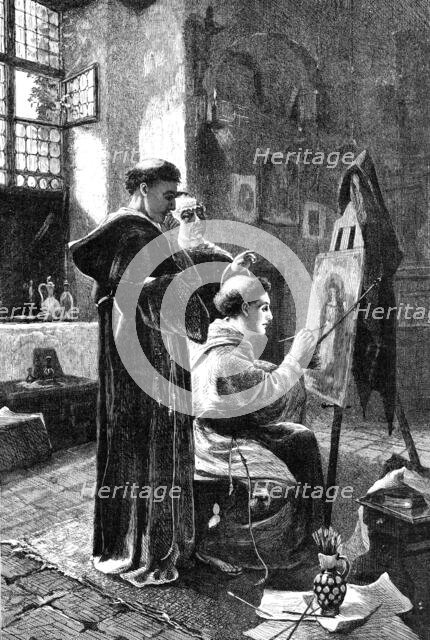 A Private View in a Monastery, 1883. Creator: Unknown.