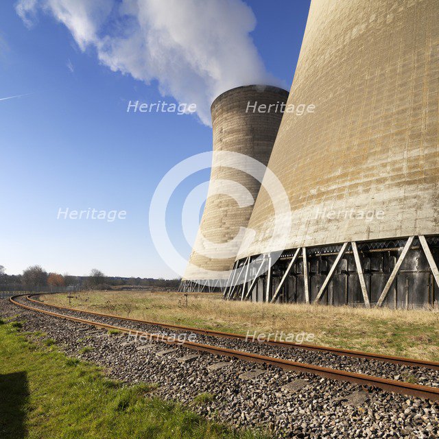 Cooling towers, Didcot 'A' Power Station, Power Station Road, Didcot, Oxfordshire, 2013. Artist: James O Davies.