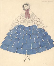 Costume design for the ballet Carnaval by R. Schumann, 1910. Creator: Bakst, Léon (1866-1924).