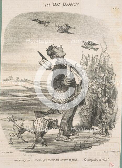 Ah! ... Je crois que ce sont des oiseaux de proie ..., 19th century. Creator: Honore Daumier.