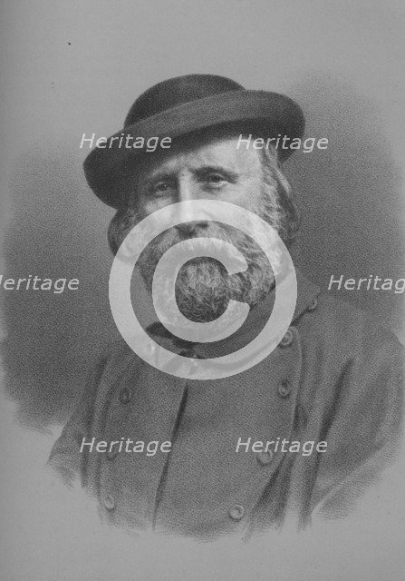 Giuseppe Garibaldi, Italian soldier and politician, 1860s (1936). Artist: Unknown.