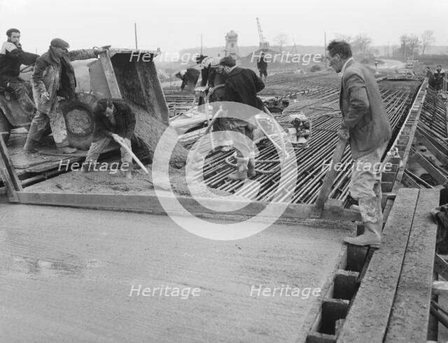 M1 Motorway, Structure 63, Forest Road, Hanslope, Milton Keynes, 24/03/1959. Creator: John Laing plc.