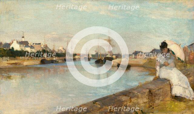 The Harbor at Lorient, 1869. Creator: Berthe Morisot.