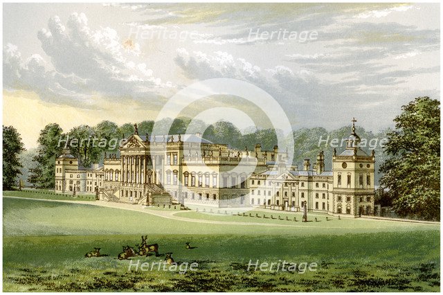 Wentworth Woodhouse, Yorkshire, home of Earl Fitzwilliam, c1880. Artist: Unknown