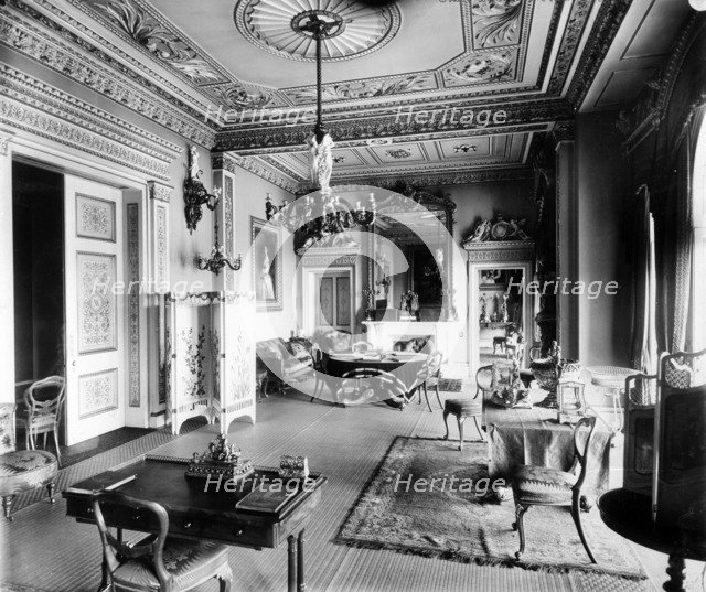 Council Chamber, Osborne House, Isle of Wight, 1880s. Artist: A Newton