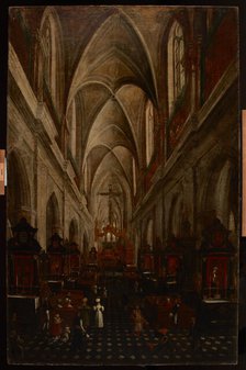 Interior of St Mary's Church in Krakow, c1840. Creator: Teodor Baltazar Stachowicz.