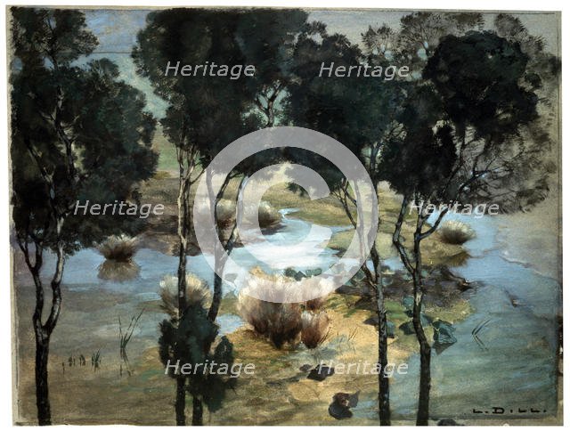 'Landscape', 1900s.  Artist: Ludwig Dill