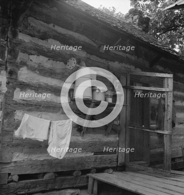 Porch on Negro share tenant cabin, near Gordonton, North Carolina, 1939. Creator: Dorothea Lange.