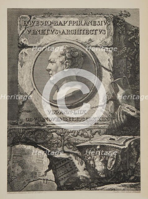 Portrait of Giovanni Battista Piranesi (1720-1778), 1779. Creator: Piranesi; Francesco (1756-1810).