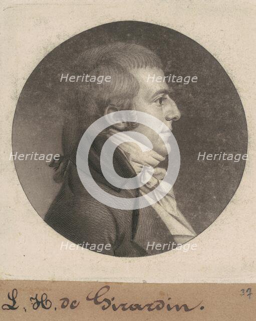 Louis Hue Girardin, 1807. Creator: Charles Balthazar Julien Févret de Saint-Mémin.