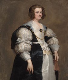 Lady with a Fan, c. 1628. Creator: Anthony van Dyck.