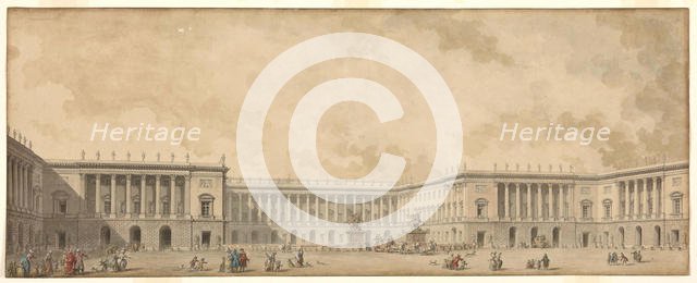 First reconstruction project of the Palace of Versailles presented to King Louis XVI, c. 1785. Creator: Pâris, Pierre Adrien (1745-1819).