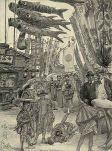 Street scene, Yokohama, Japan, 1898.  Creator: Christian Wilhelm Allers.