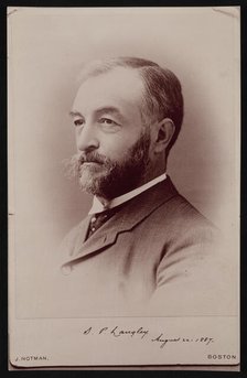 Portrait of Samuel Pierpont Langley (1834-1906), August 22, 1887. Creator: James Notman.