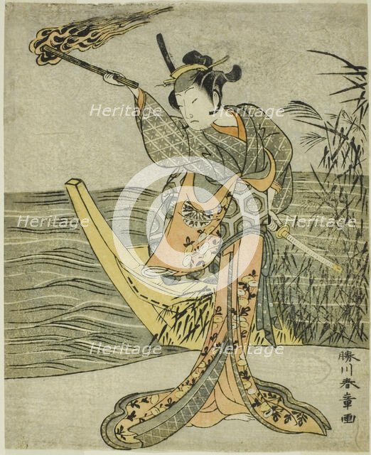 The Actor Nakamura Tomijuro I as Nagoya Osan in the Play Fuki Kaete Tsuki mo Yoshiwa..., c. 1771/72. Creator: Shunsho.