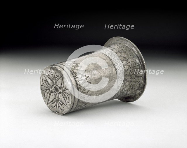 Silver beaker with incised decoration, 5th century BC. Artist: Unknown.