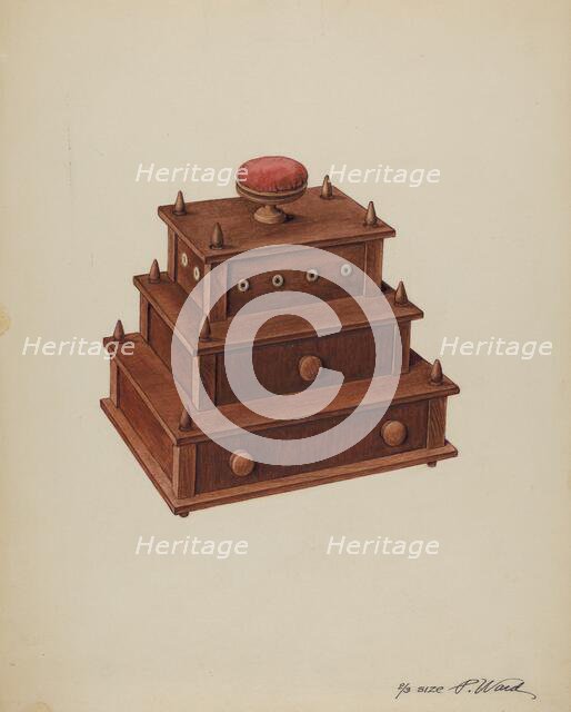 Sewing Cabinet, 1935/1942. Creator: Paul Ward.