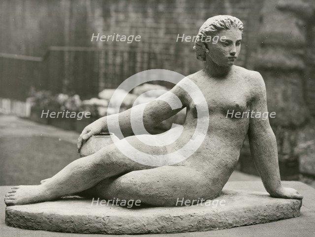 Sculpture by Karin Jonzen of a female nude, Festival of Britain, South Bank, London, 1951. Artist: Unknown.