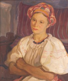 Woman from Pohronie, around 1936. Creator: Stefan Polkorab.