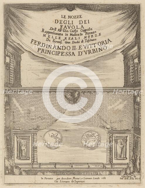 Le Nozze degli Dei: Frontispiece, 1637. Creator: Stefano della Bella.