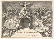Plate 1: trophies of Roman arms from decorations above the windows on the second floor ..., 1656-58. Creator: Giovanni Battista Galestruzzi.