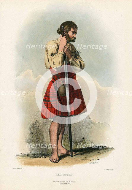Mac Dugal, from The Clans of the Scottish Highlands, pub. 1845 (colour lithograph)