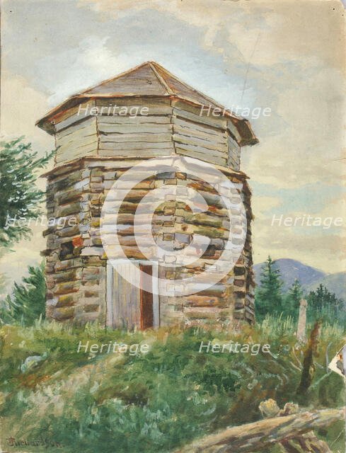 Russian Block House, Alaska, 1900. Creator: Theodore J. Richardson.