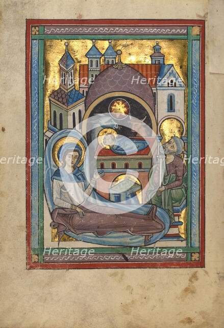 The Nativity; Psalter, about 1240-1250. Creator: Unknown.