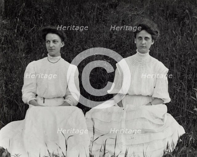Untitled (Two Women in White), c1900, printed 1980. Creator: Wendell Hotter.