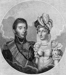 Louis-Antoine, Duke of Angouleme and Princess Marie-Therese Charlotte, 1799. Creator: Unknown.