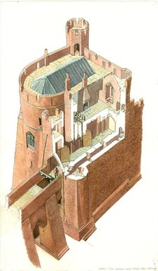 Goodrich Castle, 15th century, (c1990-2010). Artist: Terry Ball.