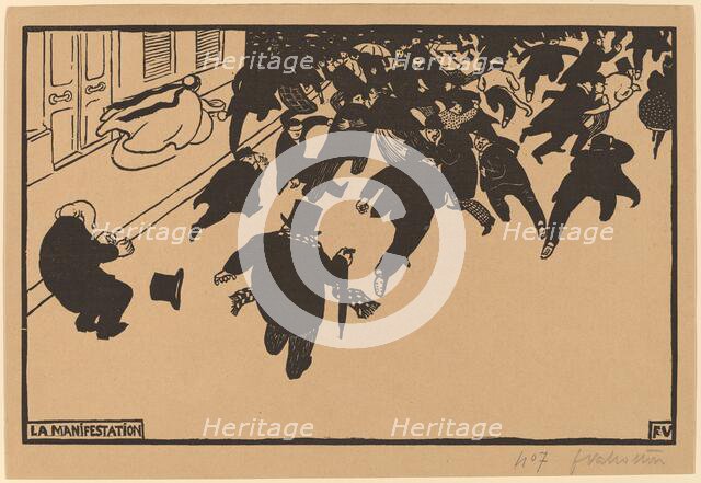 La Manifestation (The Demonstration), 1893. Creator: Félix Vallotton.