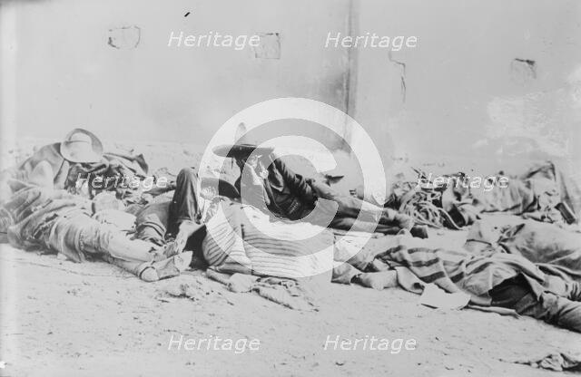 Weary and wounded rebels, Lerdo, 1914. Creator: Bain News Service.