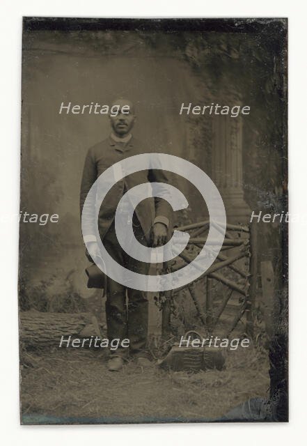 Tintype of a man, 1856-1900. Creator: Unknown.