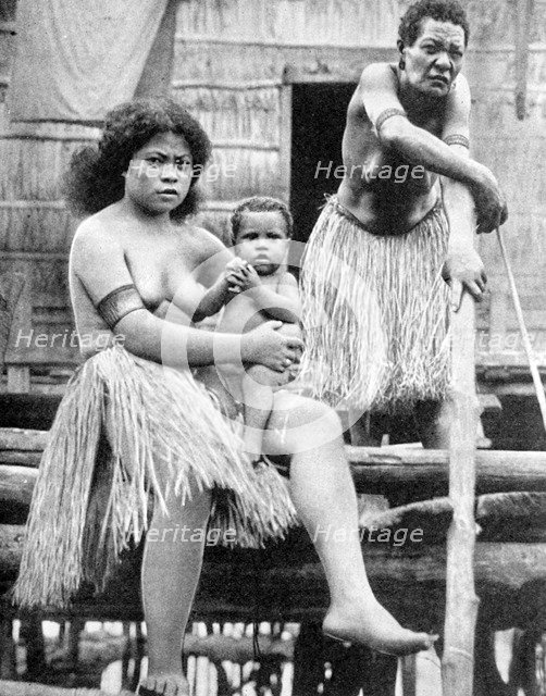A mother and her child, Papua, New Guinea, 1936.Artist: Ewing Galloway