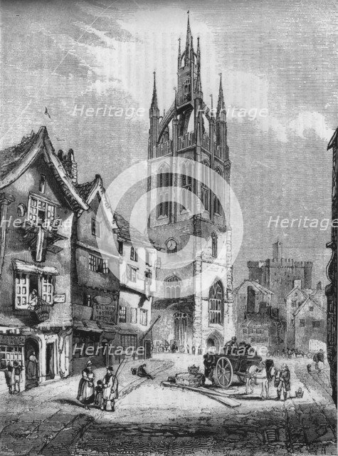 'St. Nicholas Church, Newcastle-upon-Tyne', 1845. Artist: John Jackson.