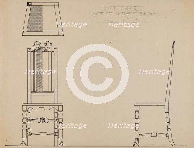 Side Chair, c. 1936. Creator: Lawrence Phillips.