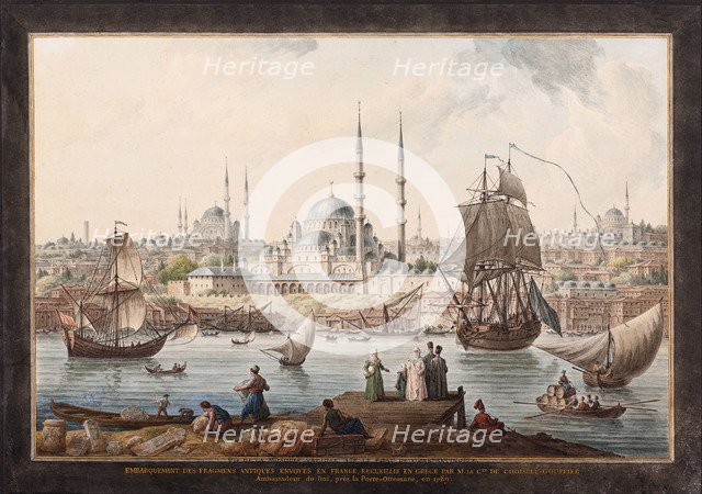The Yeni Cami and the Port of Istanbul, Second Half of the 18th cen.. Artist: Hilair, Jean-Baptiste (1753-after 1822)