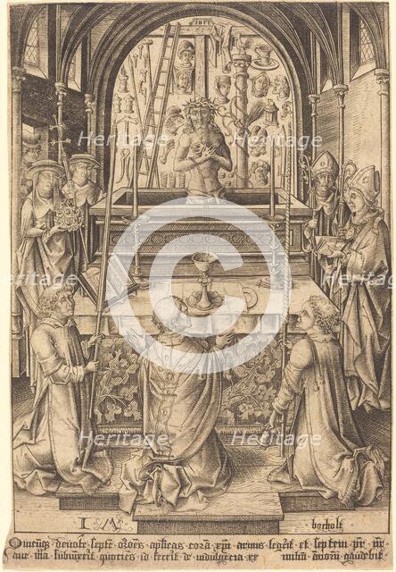 The Mass of Saint Gregory, c. 1480/1485. Creator: Israhel van Meckenem.