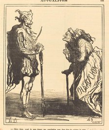 Chère dame, avant de nous donner..., 1871. Creator: Honore Daumier.