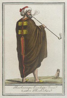 Costumes de Différents Pays, 'Barbaresque Enveloppé Iana son Manteau', c1797. Creator: Jacques Grasset de Saint-Sauveur.