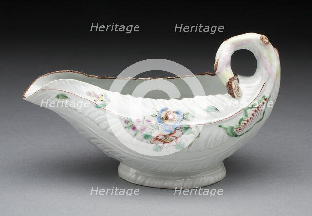 Sauceboat, Worcester, c. 1755. Creator: Royal Worcester.