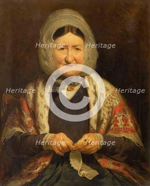 Miss Christian Kennedy (An Old Lady Knitting), c1840. Creator: James Cassie.