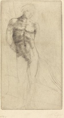 Study of a Nude Figure (Etude de figure nue). Creator: Alphonse Legros.