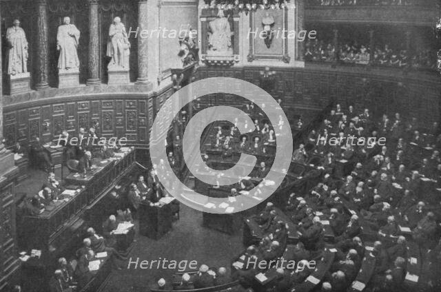 'Le defaitisme et les grands proces; le proces Caillaux; pendant les plaidoiries, le 16..., 1920. Creator: Unknown.